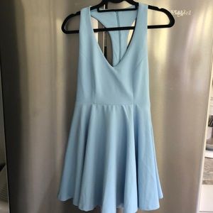 Blue skater dress
